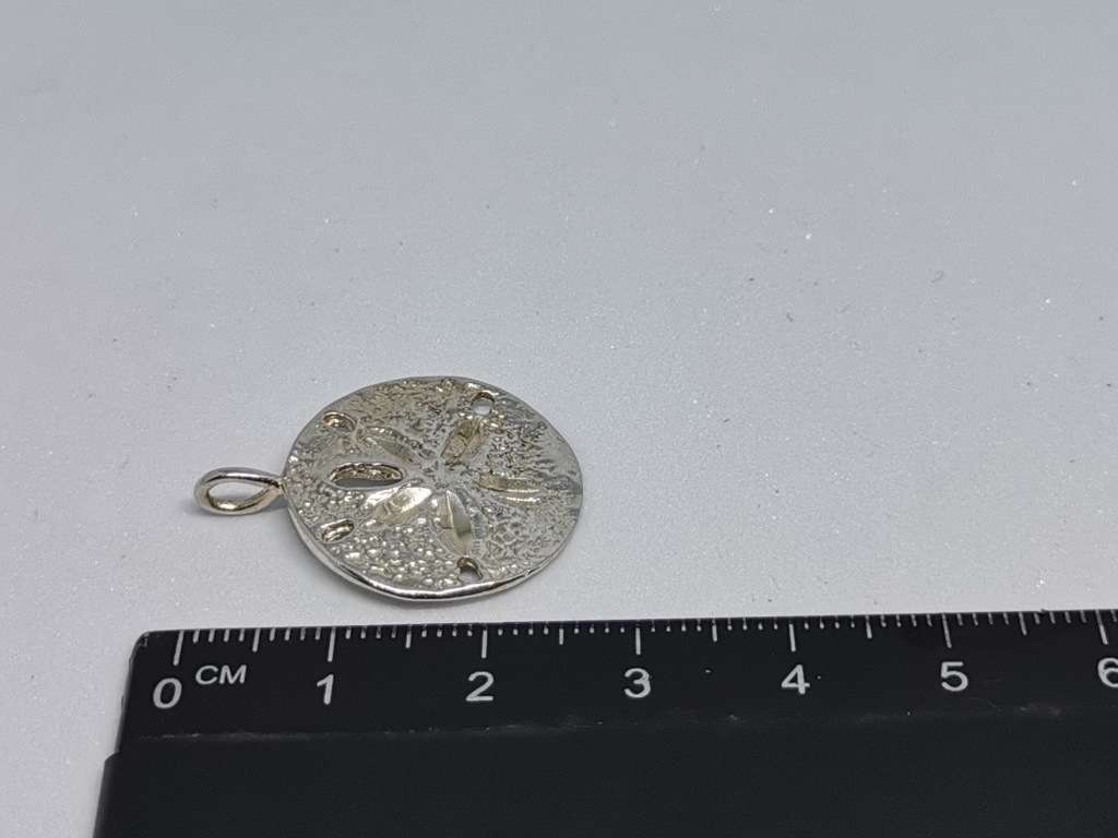 Silver Pansy Shell Pendant