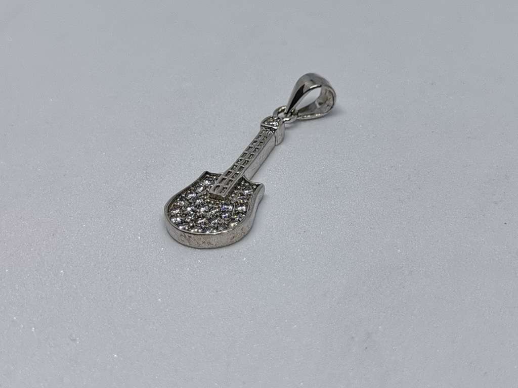 Silver Guitar Pendant