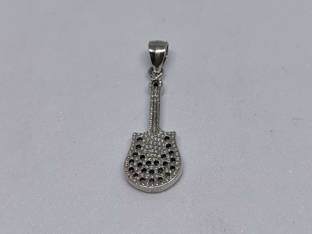 Silver Guitar Pendant