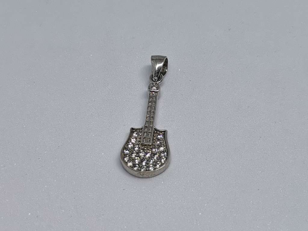 Silver Guitar Pendant