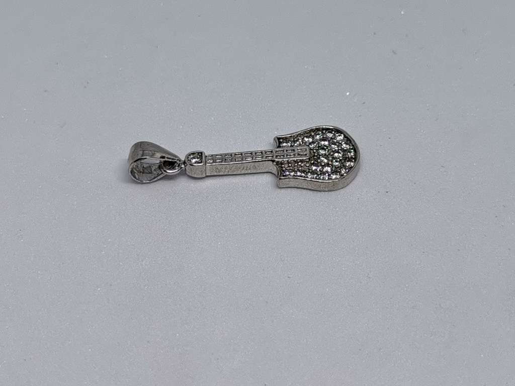 Silver Guitar Pendant