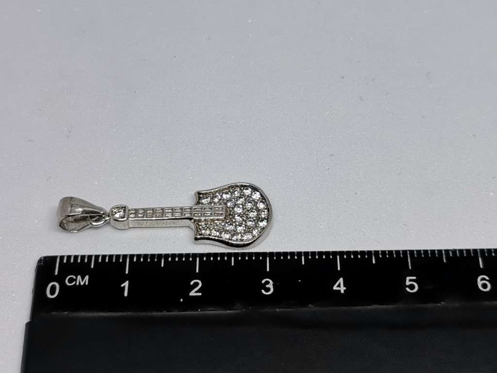 Silver Guitar Pendant