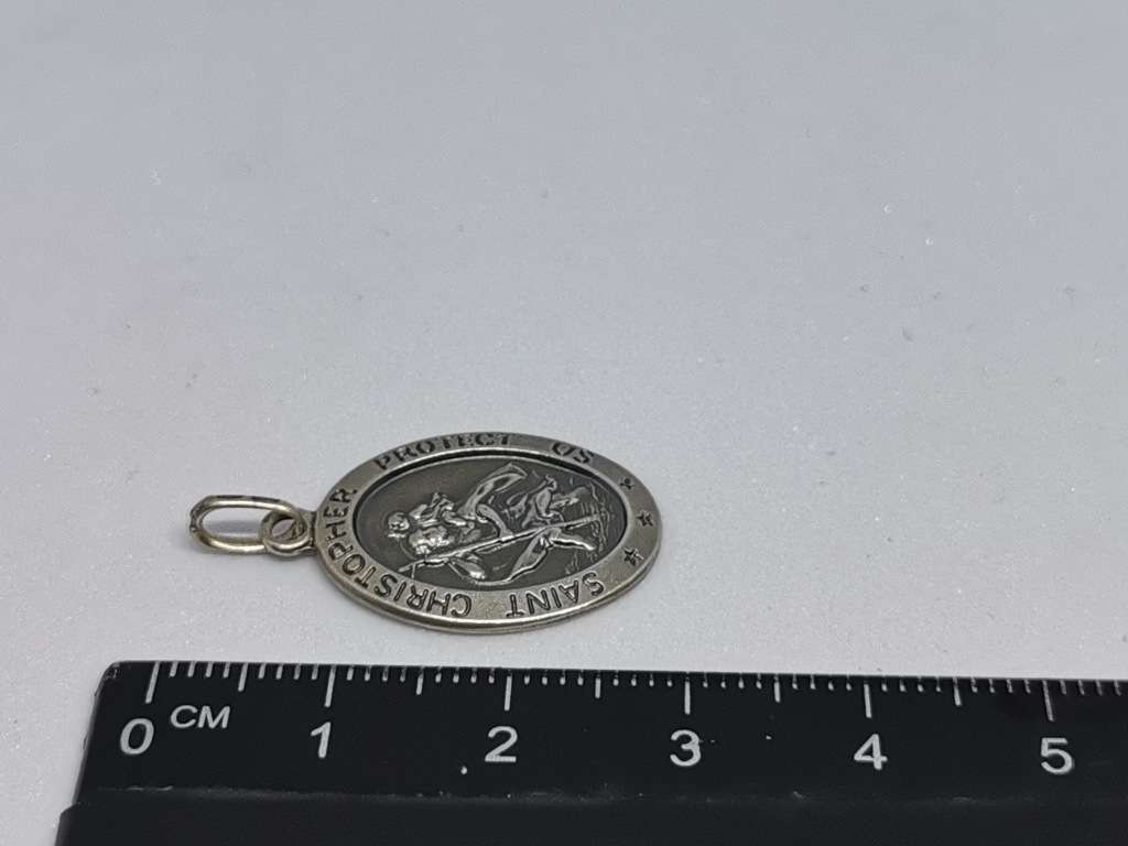 Silver St Christopher Pendant