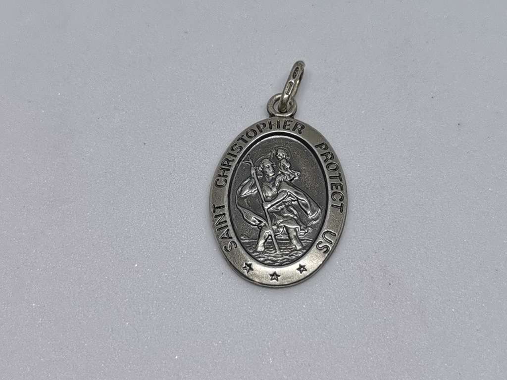 Silver St Christopher Pendant