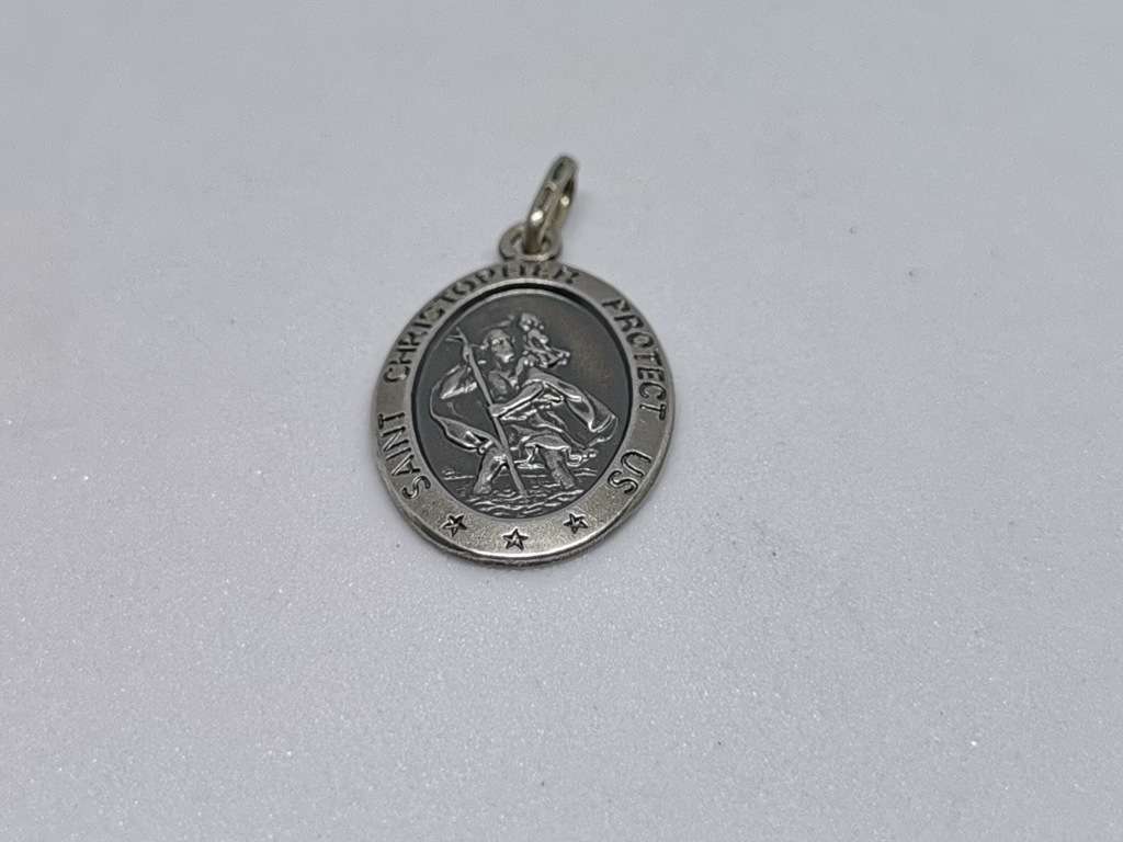 Silver St Christopher Pendant