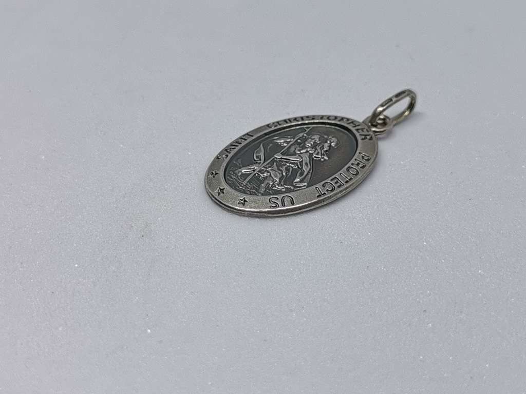 Silver St Christopher Pendant