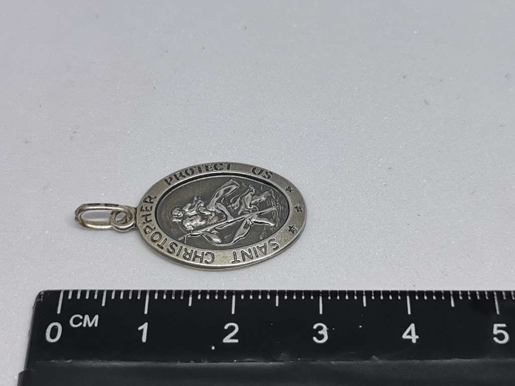 Silver St Christopher Pendant