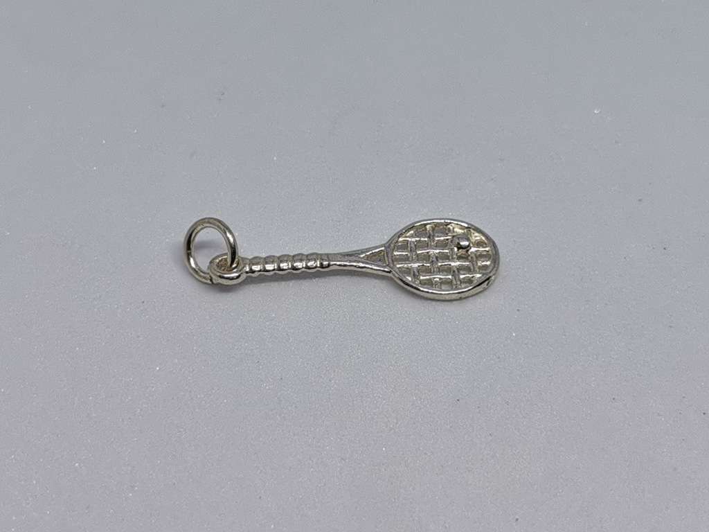 Silver Tennis Charm