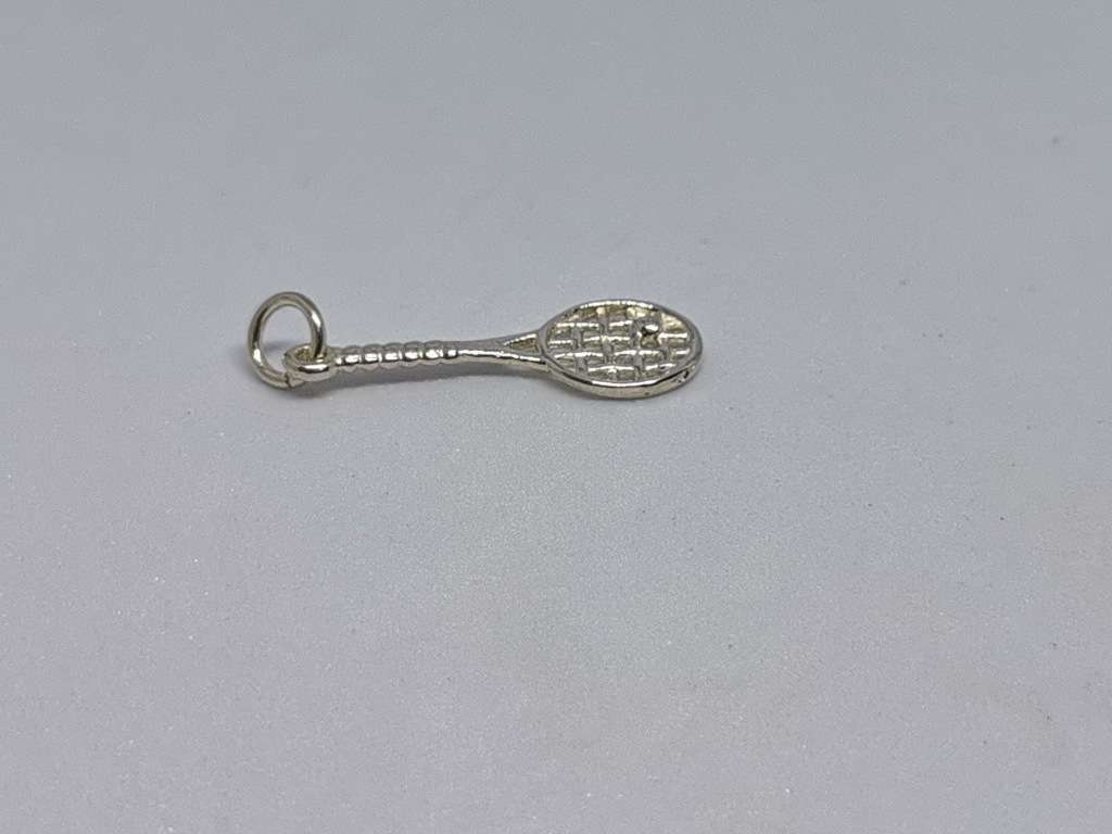 Silver Tennis Charm