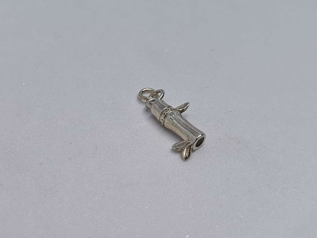 Silver Bamboo Charm