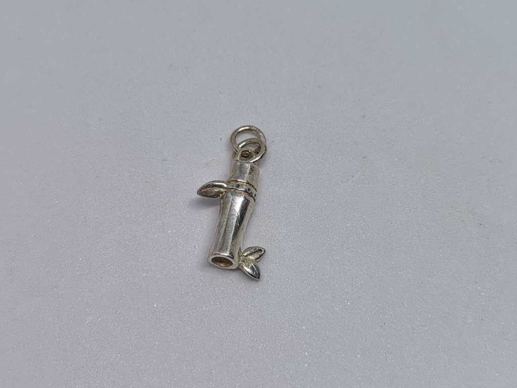 Silver Bamboo Charm