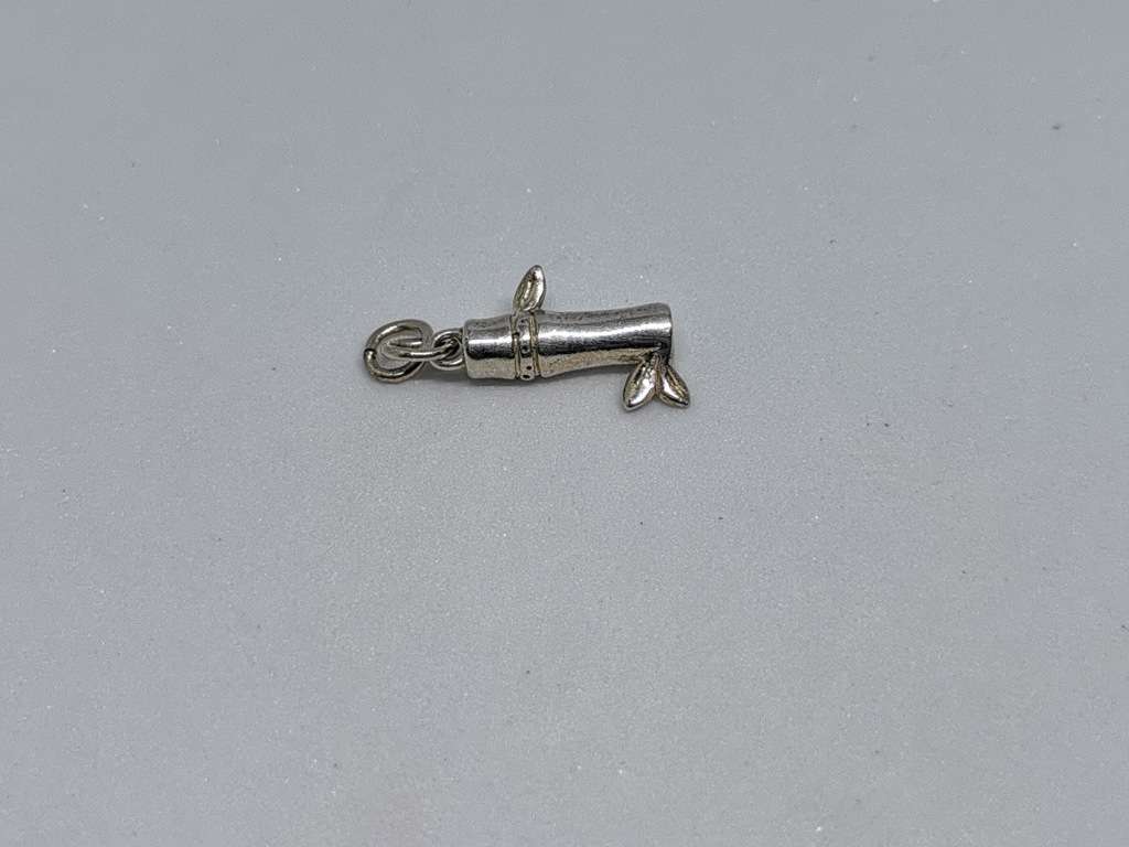 Silver Bamboo Charm
