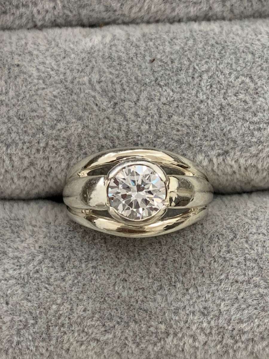 Silver Solitaire Ring