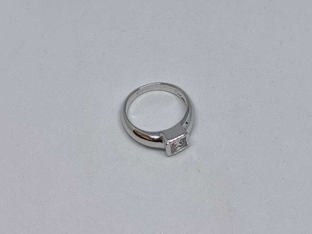 Silver Solitaire Ring