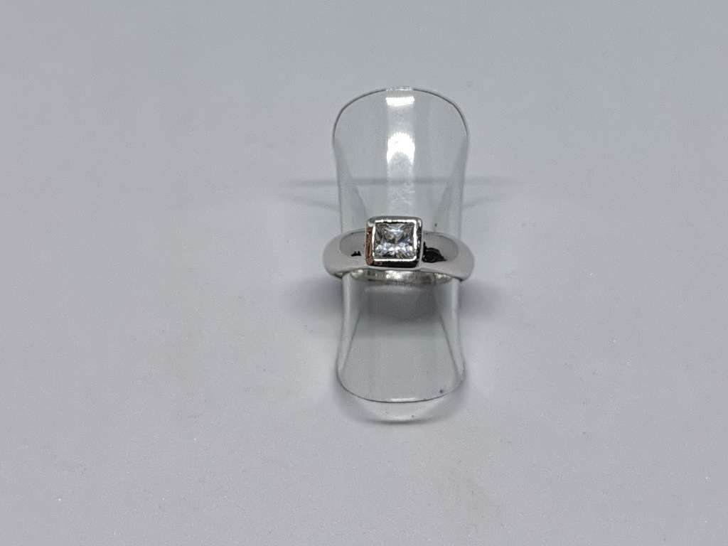 Silver Solitaire Ring