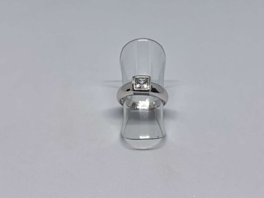 Silver Solitaire Ring