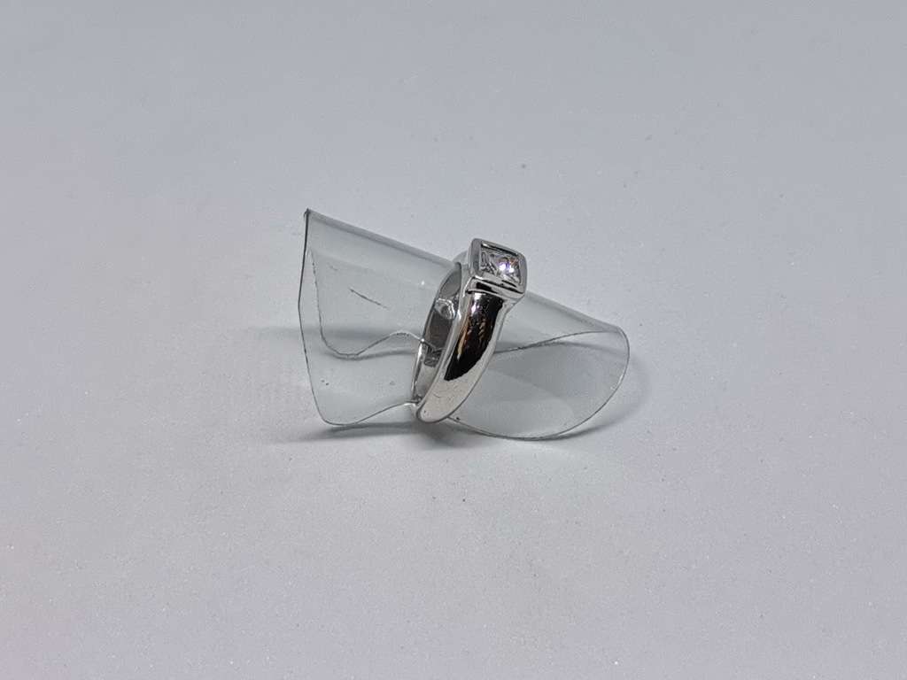 Silver Solitaire Ring
