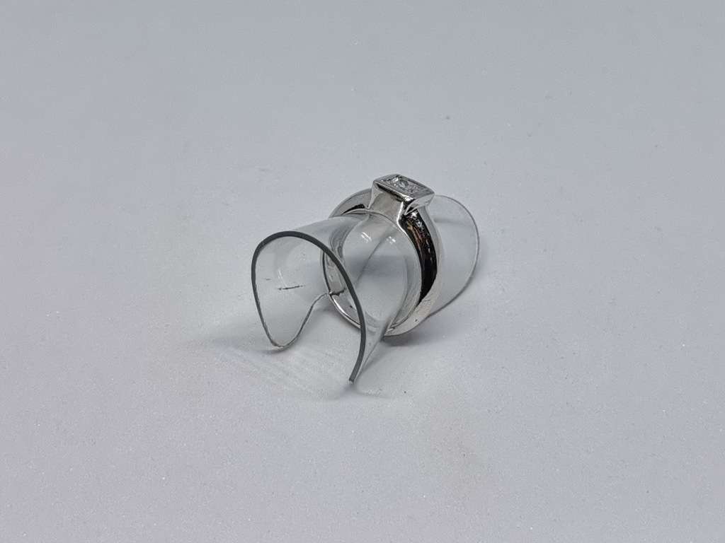 Silver Solitaire Ring