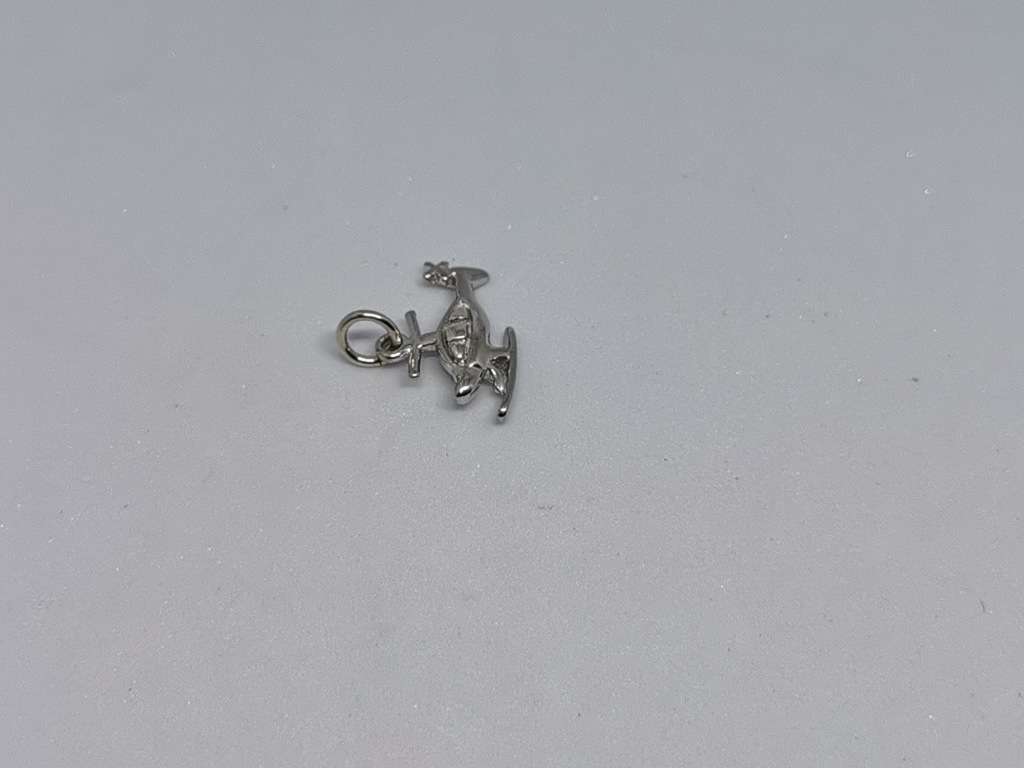 Silver Helicopter Charm
