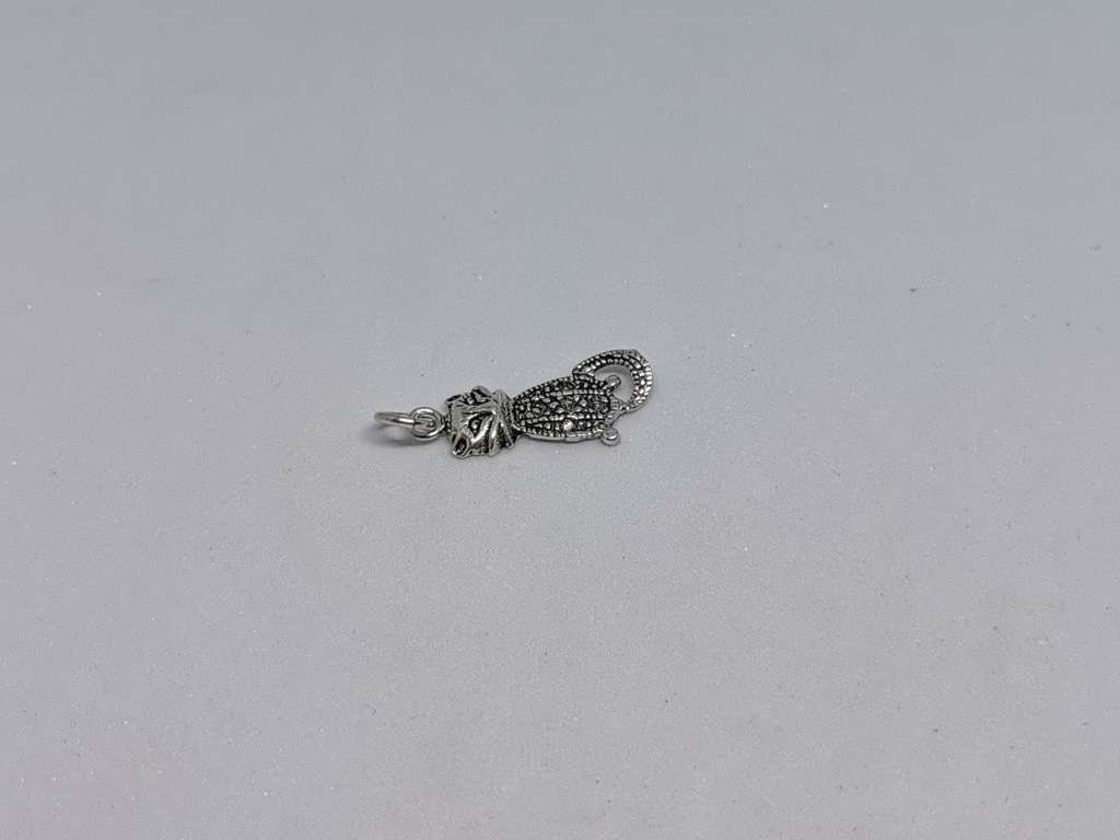 Silver Cat Charm