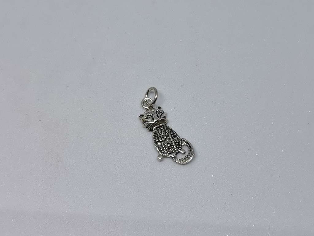 Silver Cat Charm