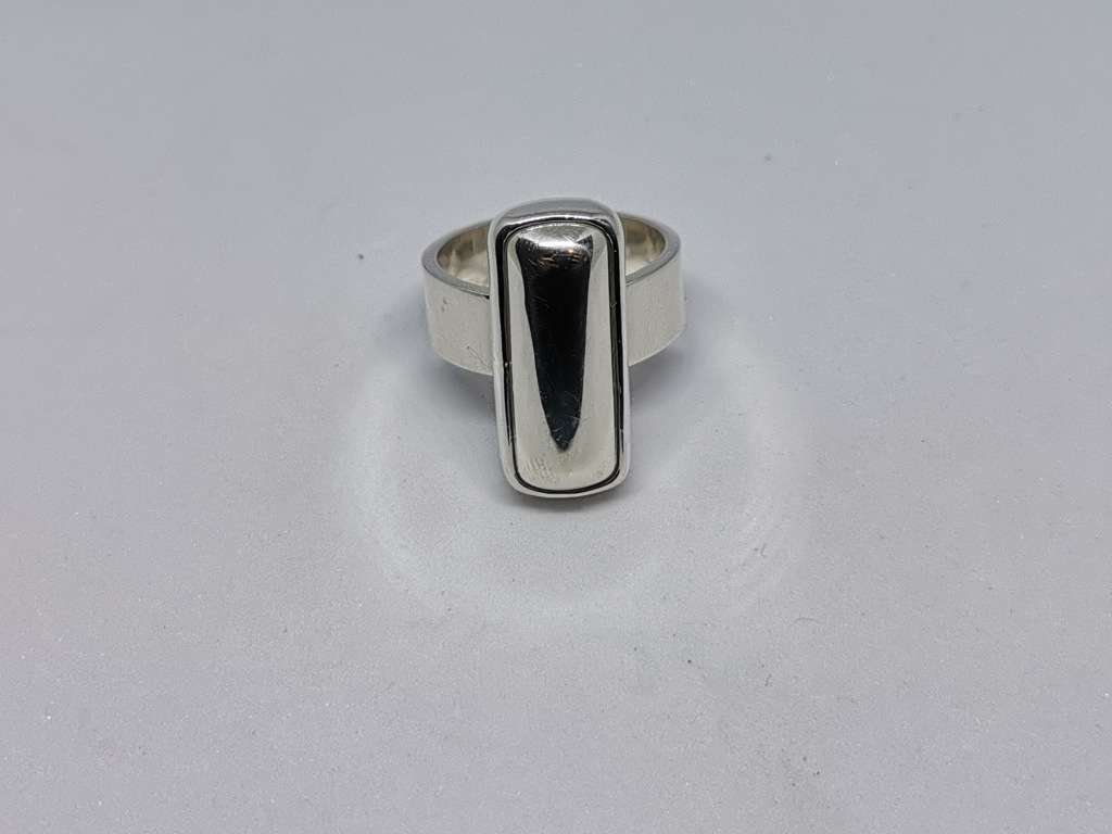 Bulky Silver Bar Ring