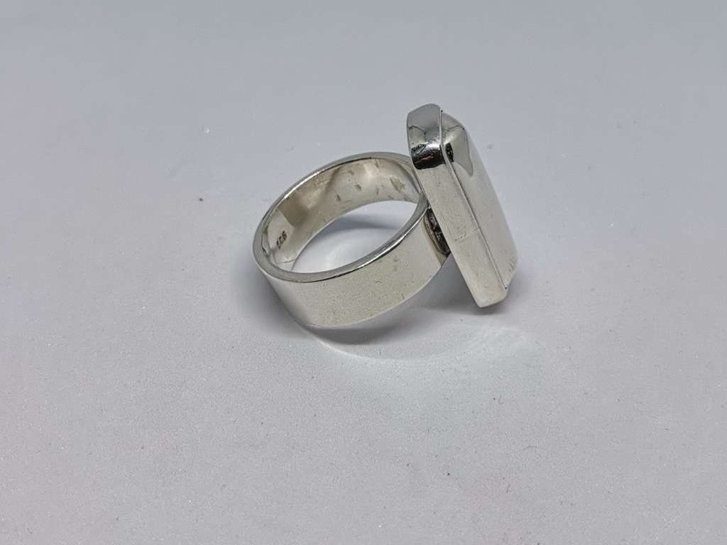 Bulky Silver Bar Ring