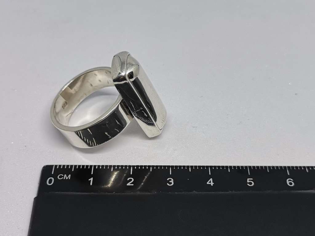 Bulky Silver Bar Ring