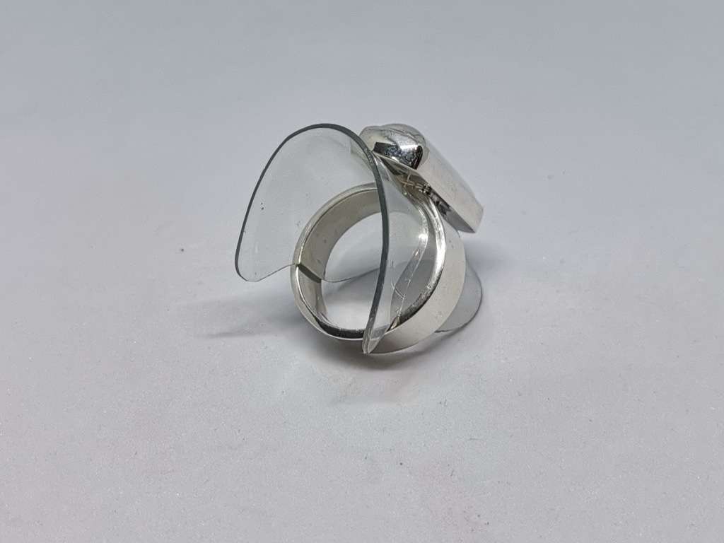 Bulky Silver Bar Ring