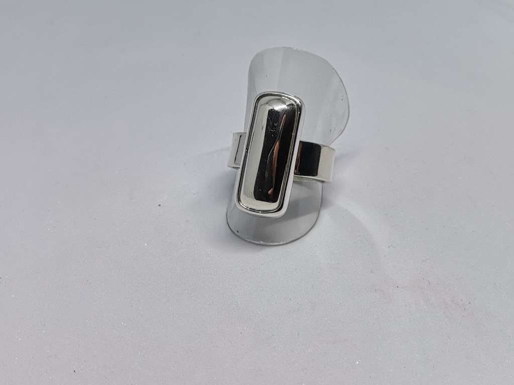 Bulky Silver Bar Ring