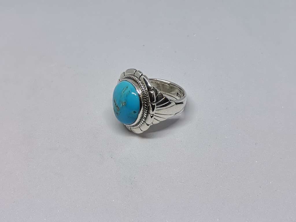 Bulky Silver Turquoise Ring