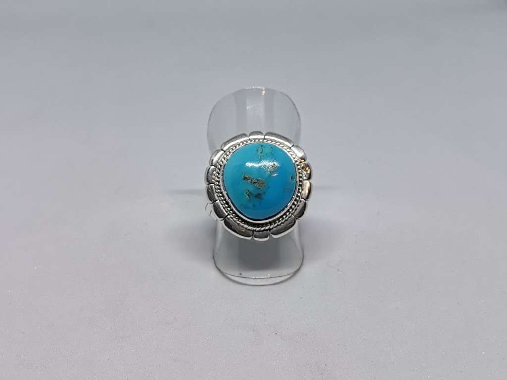 Bulky Silver Turquoise Ring