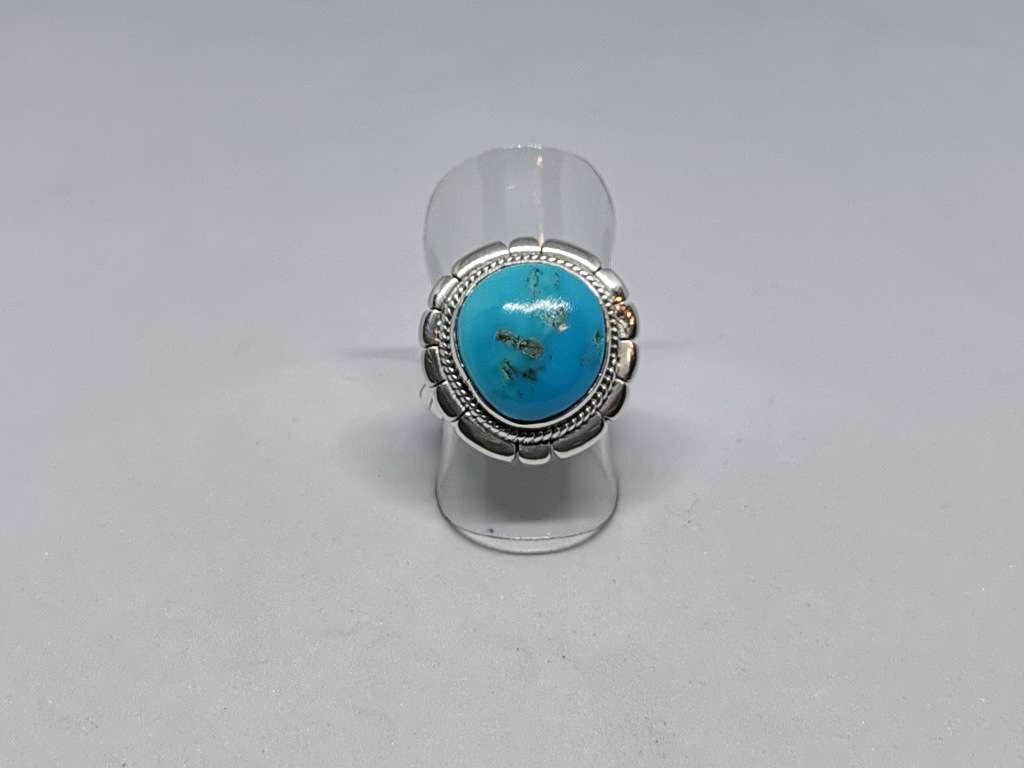 Bulky Silver Turquoise Ring