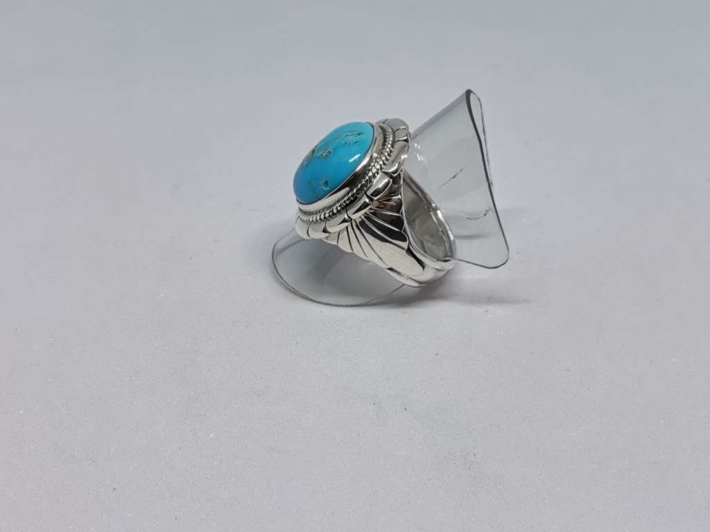 Bulky Silver Turquoise Ring