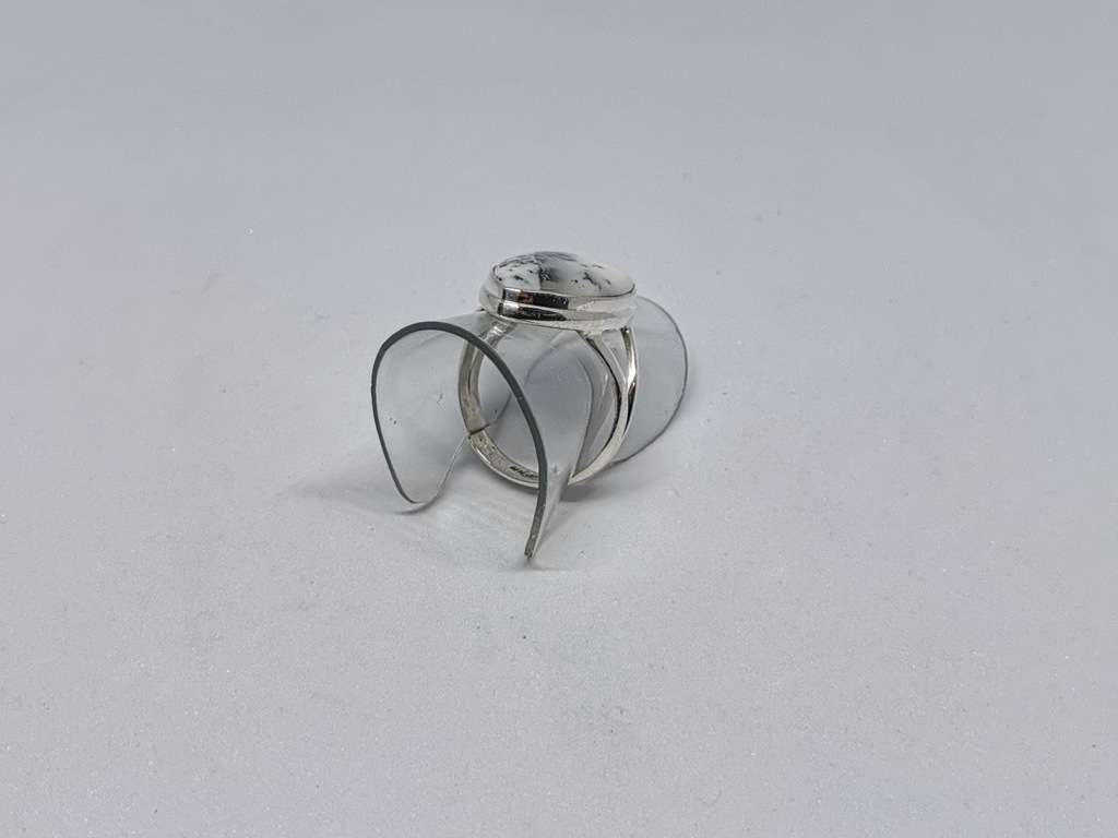 Silver Dentritic Opal Ring
