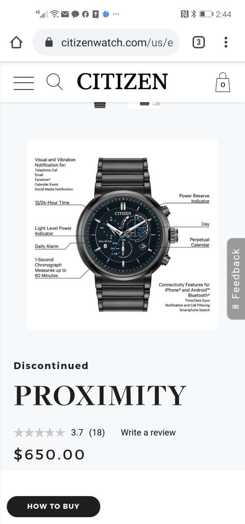 Citizen Eco-Drive Proximity Watch