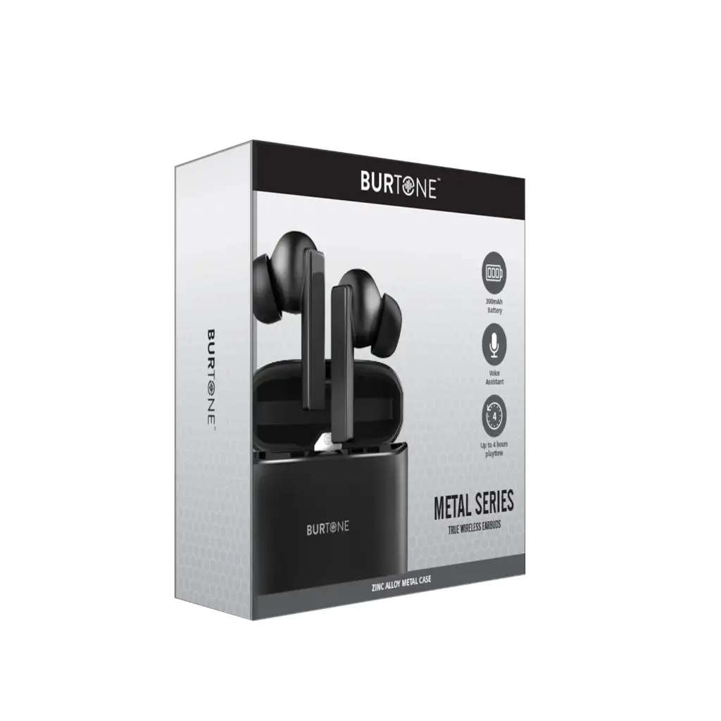 Burtone Metal Series TWS In-Ear Headphones - Black