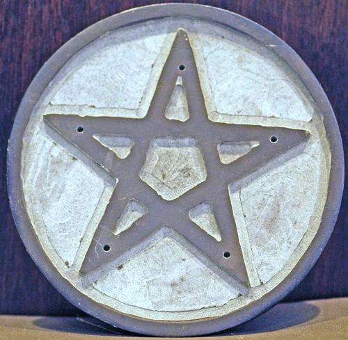 INCENSE HOLDERS & BURNERS - STONE INCENSE BURNER PLATE PENTAGRAM