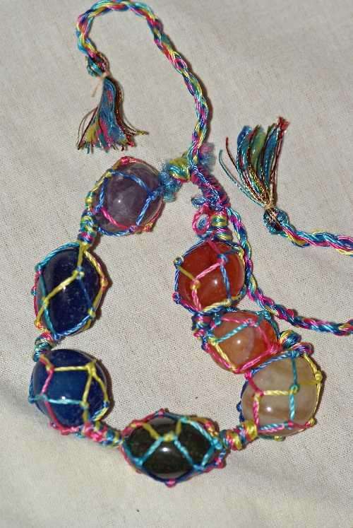 NETTED CHAKRA TUMBLE BRACELET