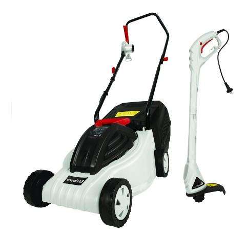 Casals Garden Starter Pack: 1000w Electric Lawn Mower + 250w Electric Grass Trimmer