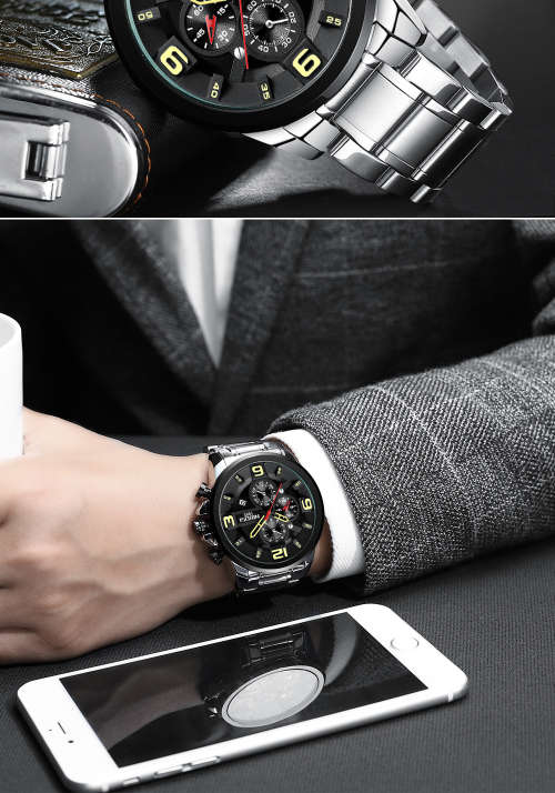 NIBOSI 1985 Mens Watches Luxury Top Brand Quartz Wrist Watch