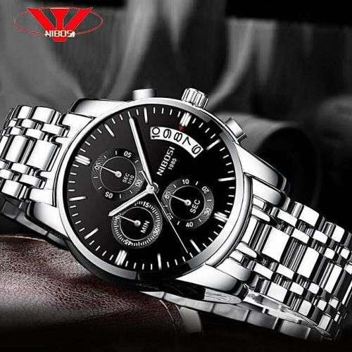 NIBOSI 1985 Mens Watches Luxury Top Brand Quartz Wrist Watch