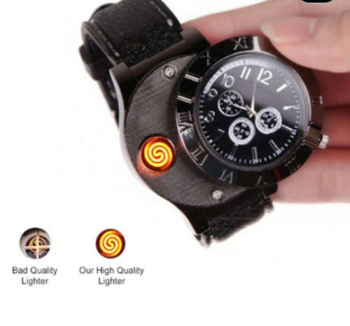 2-1 Smart Watch with Rechargeable Cigarette Lighter "No more refilling lighters" PLEASE READ BELOW