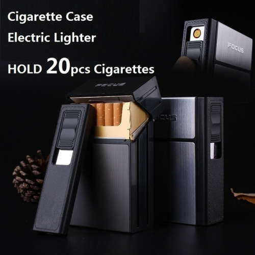 2-1 Cigarette Case Box with a Detachable USB Rechargeable Cigarette Lighter PLEASE READ DESCRIPTION