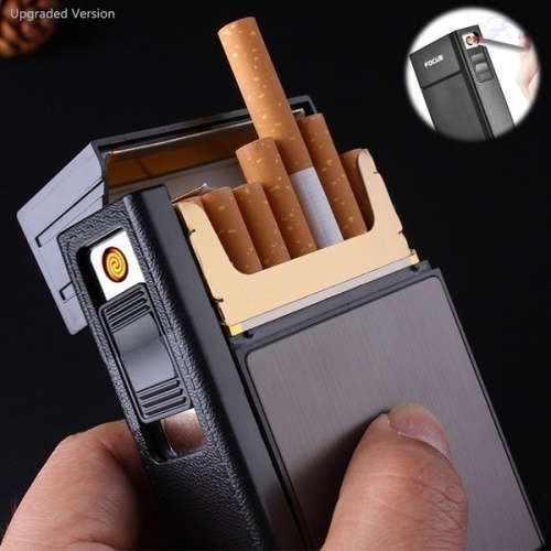 2-1 Cigarette Case Box with a Detachable USB Rechargeable Cigarette Lighter PLEASE READ DESCRIPTION
