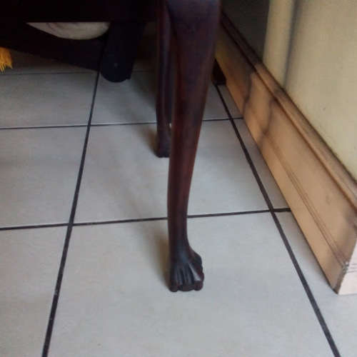 Imbuia ball and claw style side table