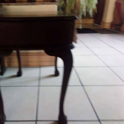 Imbuia ball and claw style side table