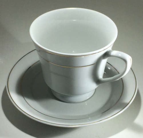 Four White Duos with Gold Trim