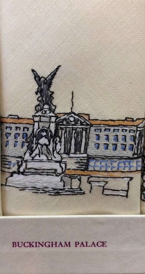 Embroidered Linen Napkins - London Scenes