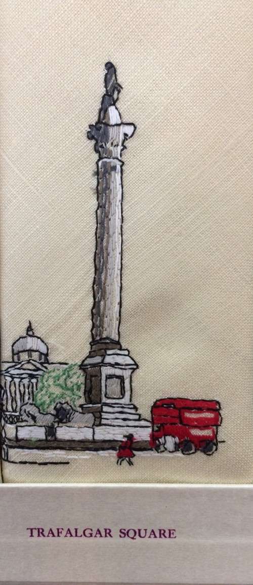 Embroidered Linen Napkins - London Scenes